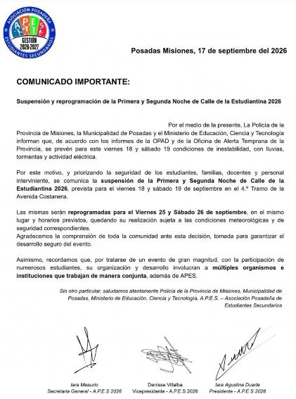 APES ssuspendidas las noches de calle