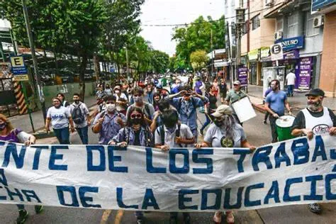 Docentes en protesta
