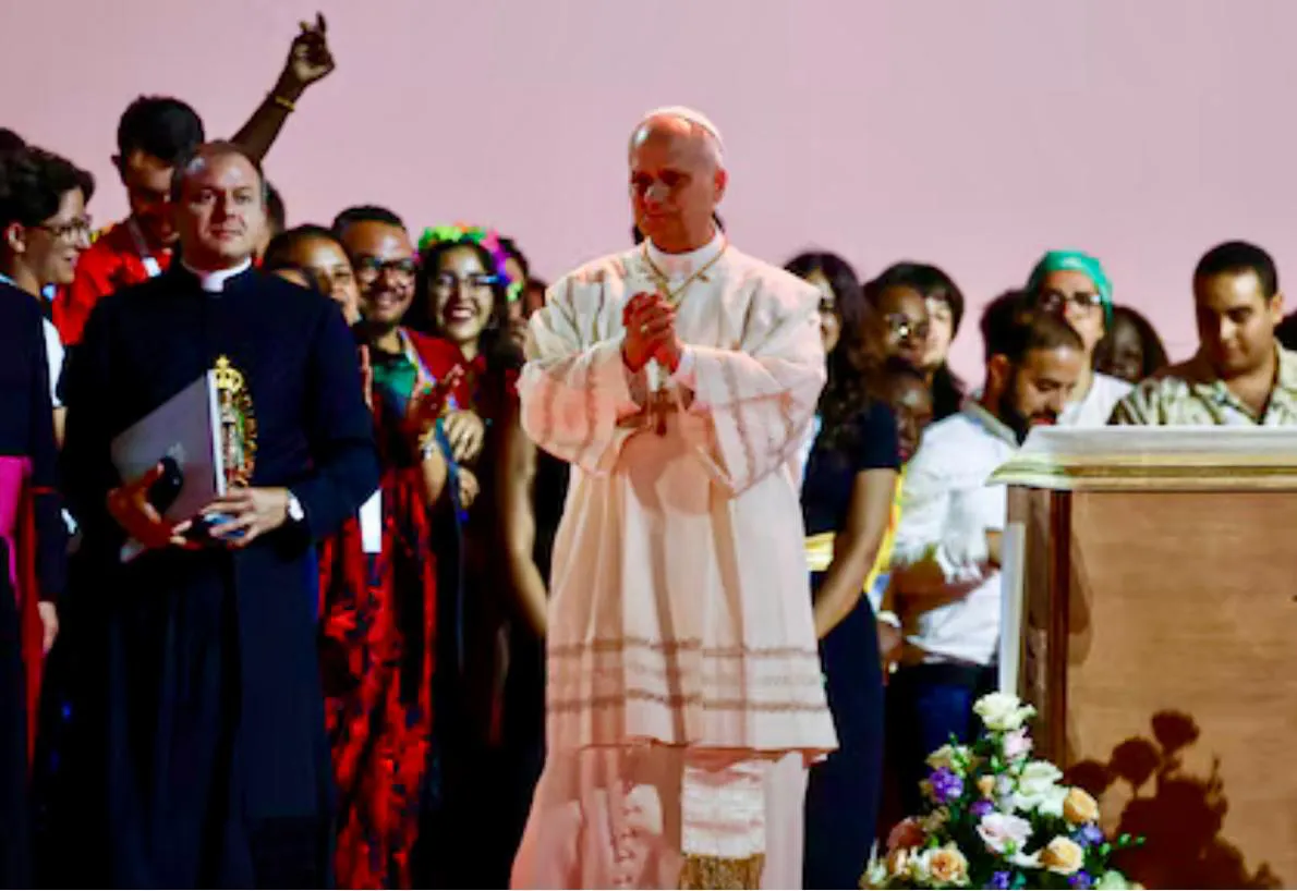 El Papa León XIV después de la Vigilia