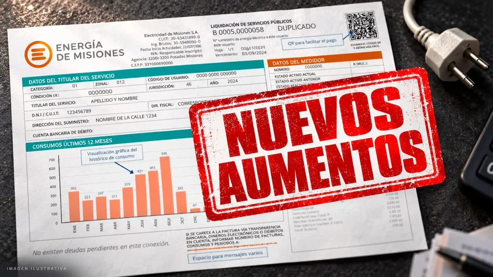 Aumentos desde el consumo de Agosto.