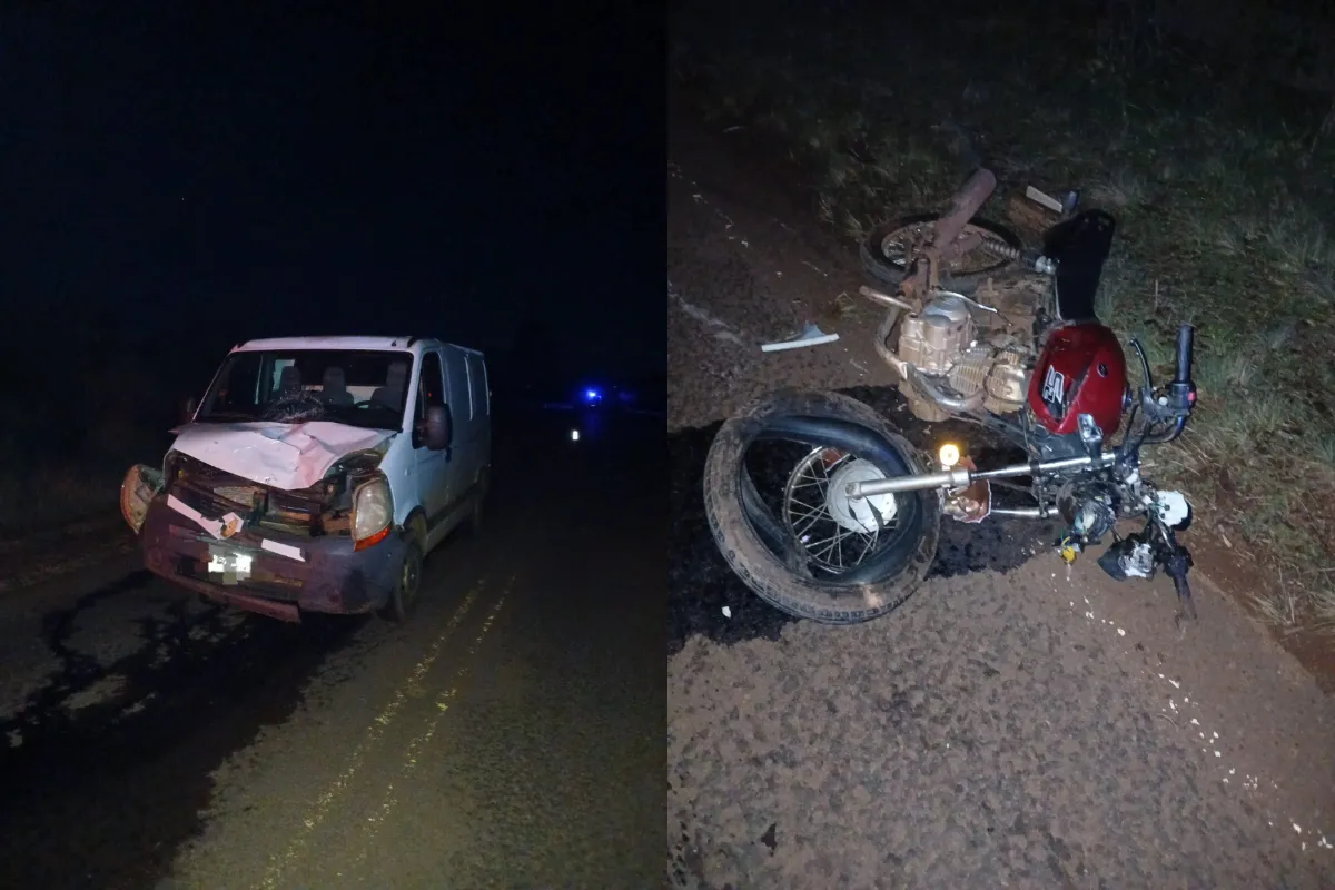 Siniestro fatal entre un auto y una motocicleta en Panambí