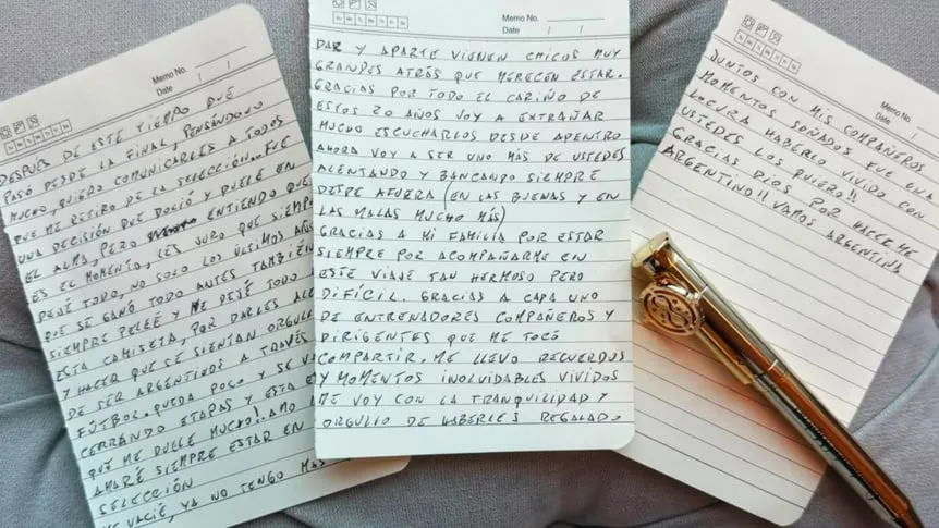 Carta de Messi