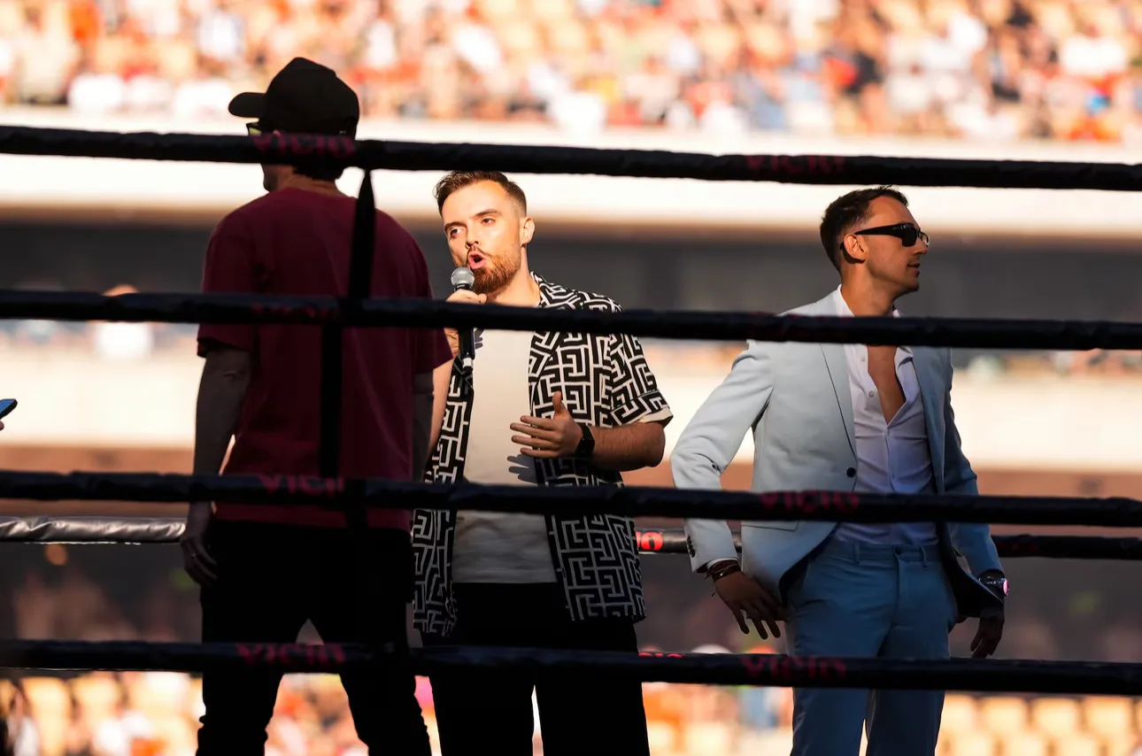 Ibai Llanos, este sábado en el ring de la quinta edición de La Velada del Año en el estadio de La Cartuja de Sevilla.