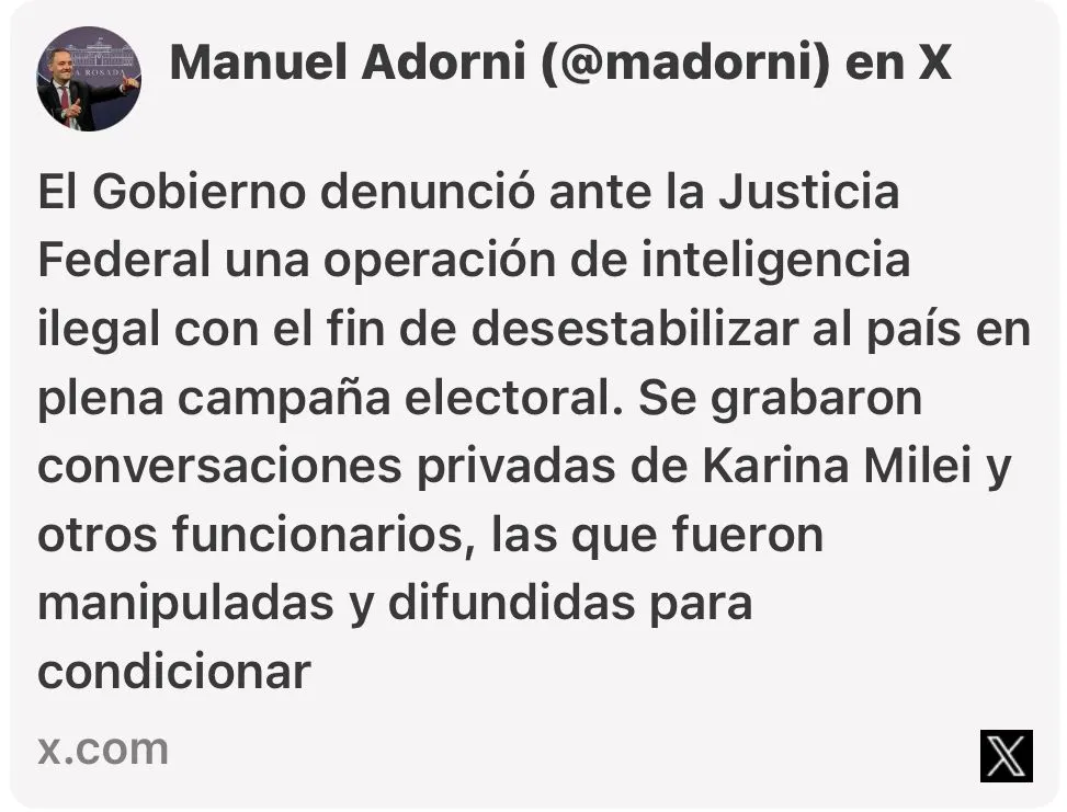 Manuel Adorni X