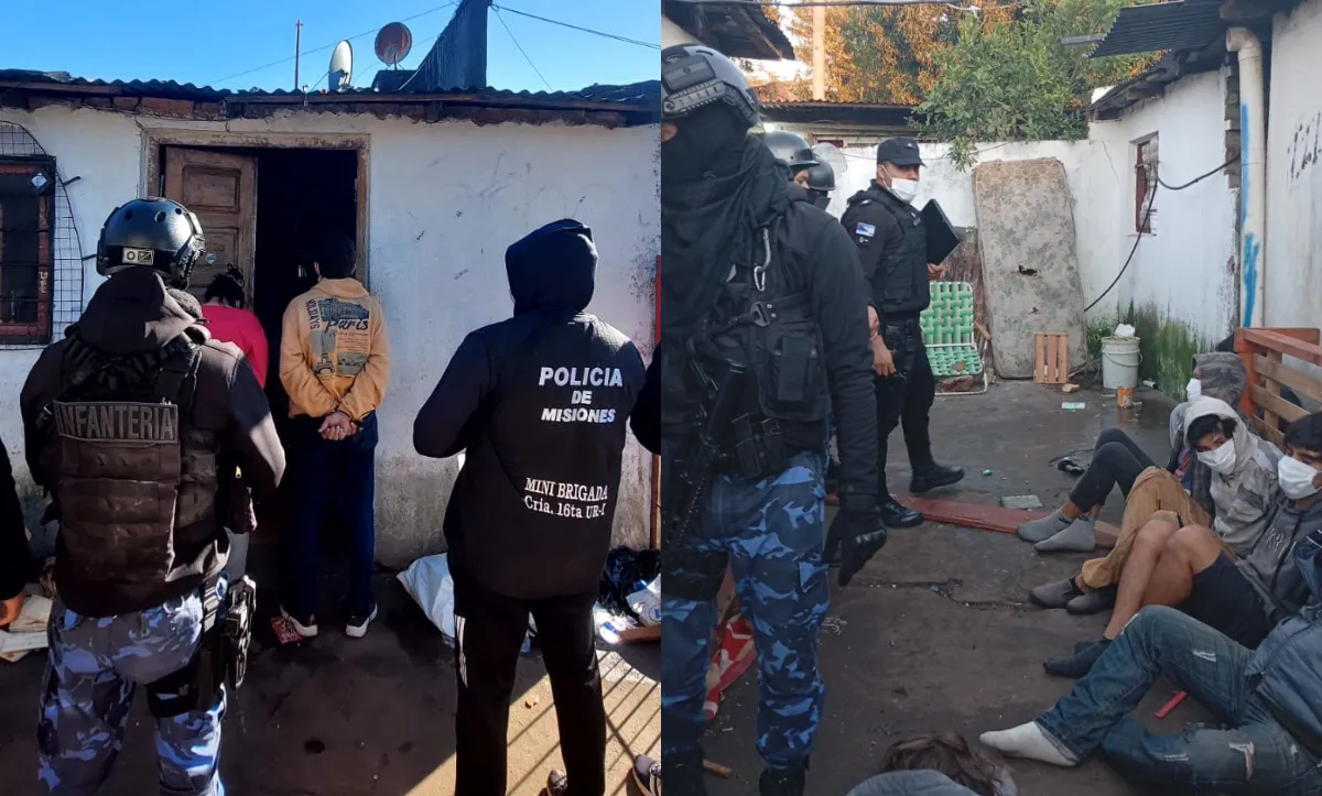 Posadas_ desbaratan banda de “pirañas” con 12 delincuentes detenidos en la Chacra 179