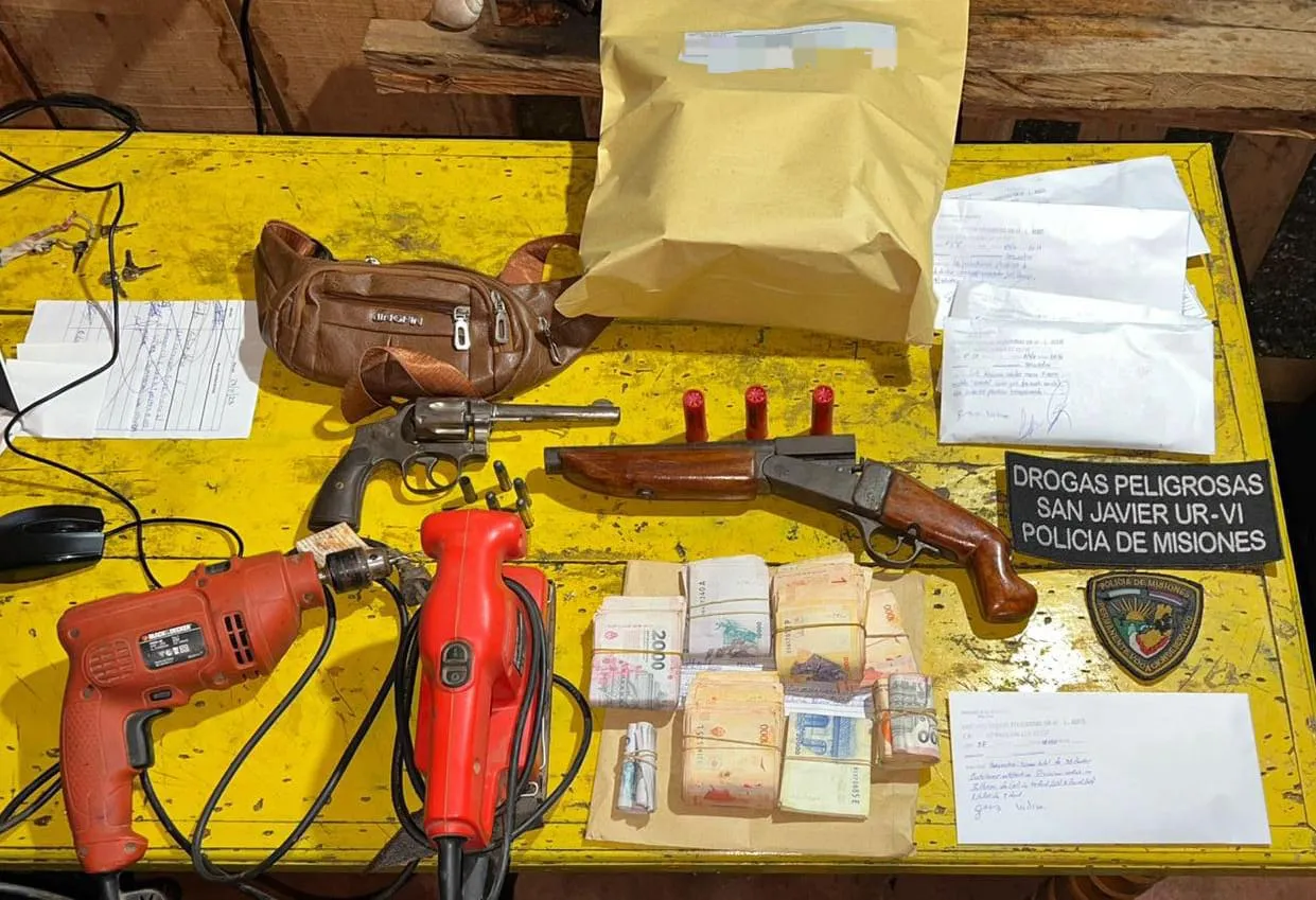 Cayó dealer armado en San Javier: tenía drogas, $1,4 millones y está acusado de intento de homicidio