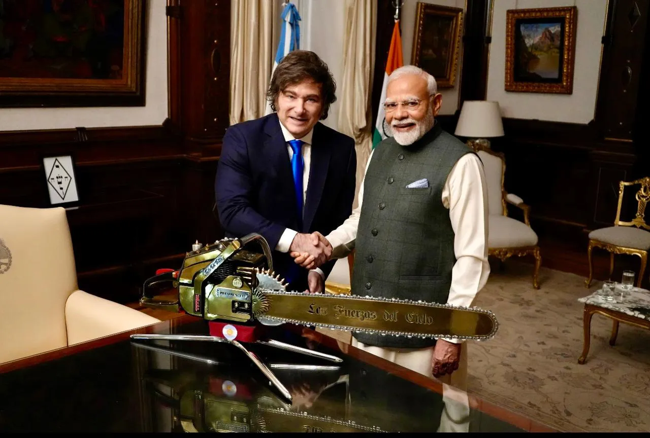 Javier Milei y Narendra Modi